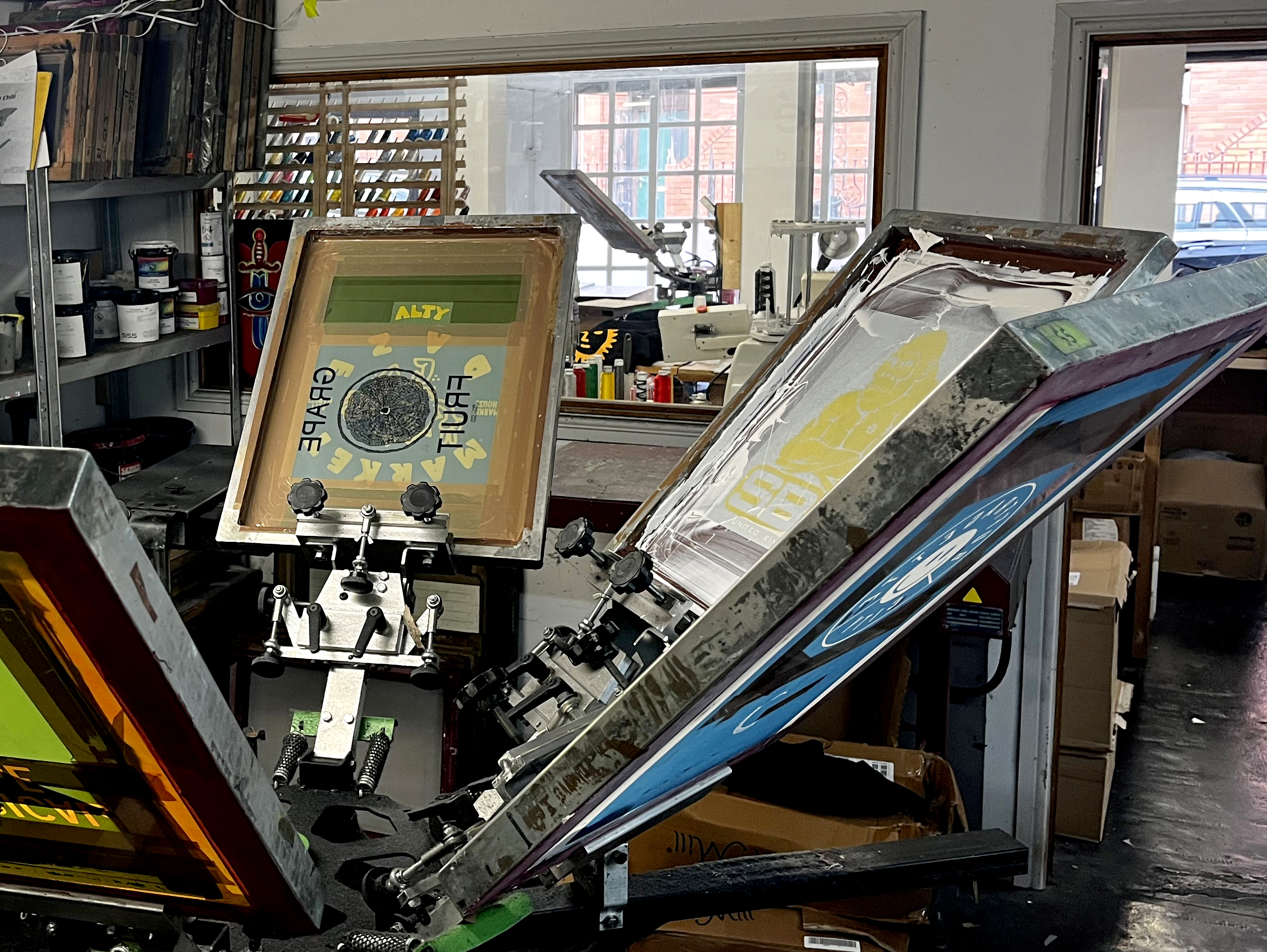 Screen print machine